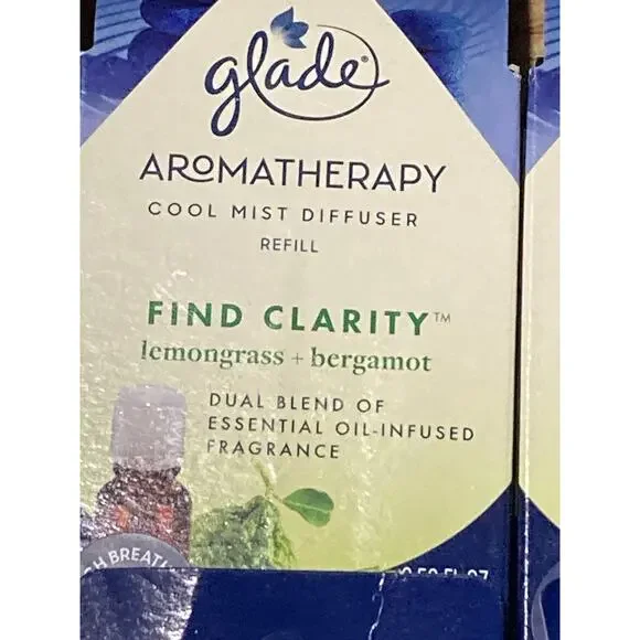 Glade Cool Mist Diffuser Refills, Find Clarity Lemongrass & Uplift Lot Of 6 - Picture 2 of 3